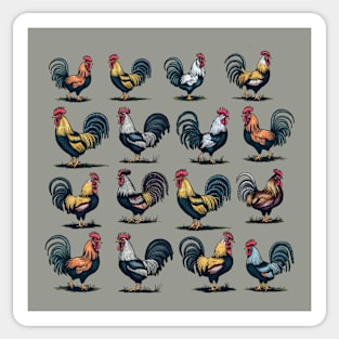 Roosters Sticker